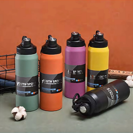 GARRAFA TERMICA DE AÇO INOX ESPORTIVA 800ML P1315