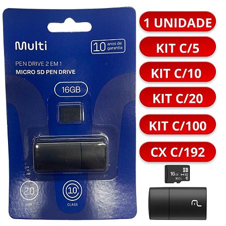 CARTÃO DE MEMÓRIA 16GB MICRO SD MULTILASER