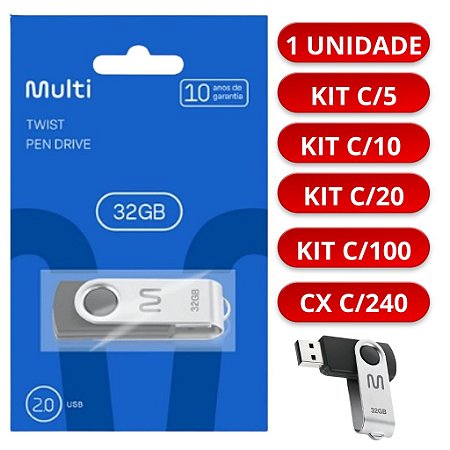 PENDRIVE TWIST 2 32GB PD589 MULTILASER