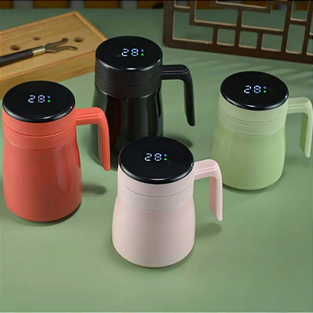 GARRAFA TERMICA DE AÇO INOX C/ DISPLAY DE TEMPERATURA 530ML P1737