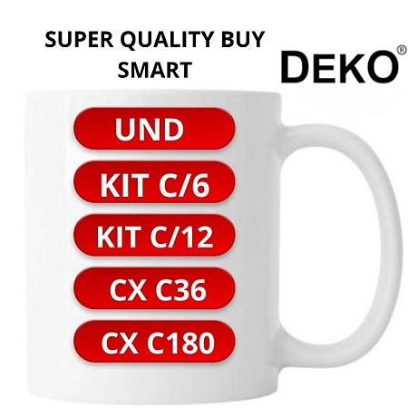 CANECA BRANCA AAA 325ML SUPER QUALITY BUY SMART DEKO