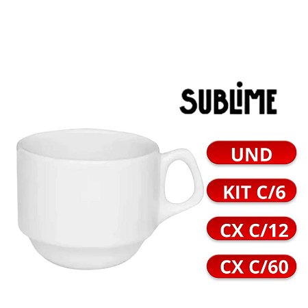 XICARA S/PIRES PLUS BRANCA 180ML SUBLIME