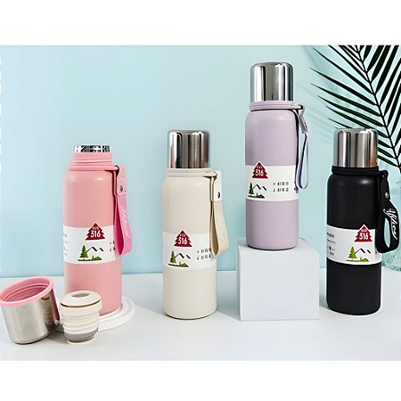 GARRAFA TERMICA TAMPA INOX 500ML P1989