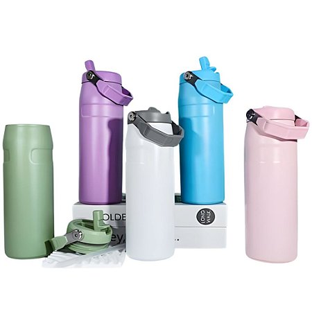 GARRAFA TERMICA AÇO INOX C/ALÇA FLIP 750ML P1932
