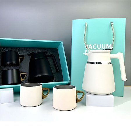 GARRAFA TÉRMICA AÇO INOX 1000ML C/2 XICARAS 280ML P1881