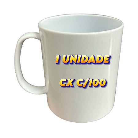 CANECA POLIMERO BRANCA 325 ML 108G MOD T COSTURA ALÇA 325ML