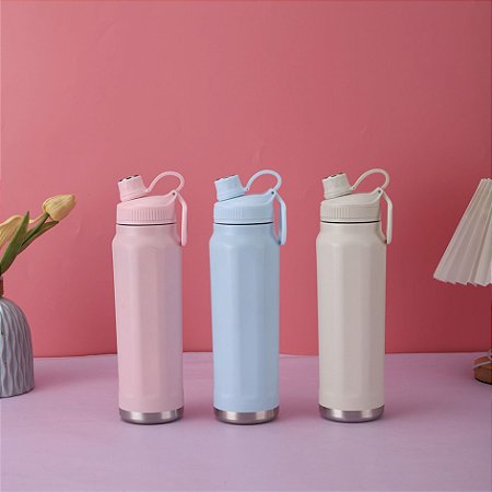 GARRAFA TERMICA C/ALÇA DUPLA 800ML