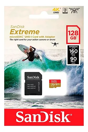 Cartão De Memória Sandisk 128gb Extreme Original SDSQXAA-128G-GN6AA
