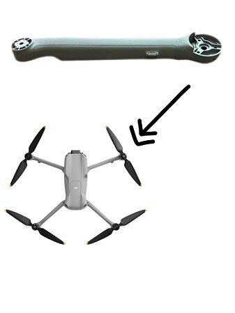 Dji Air 3 - Air 3s Braço Dianteiro Direito Sem Motor