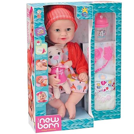Boneca New Born Unique Collection Body Laranja 8203