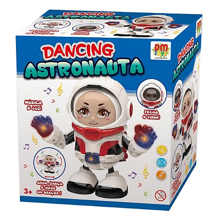 Brinquedo Infantil Boneco Astronauta Dançarino Com Som E Luz