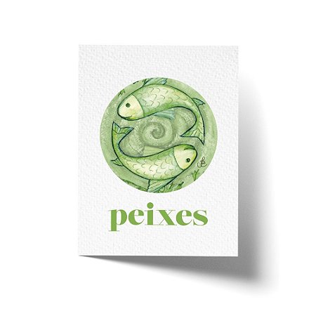 Cartão Comemorativo Signo Peixes