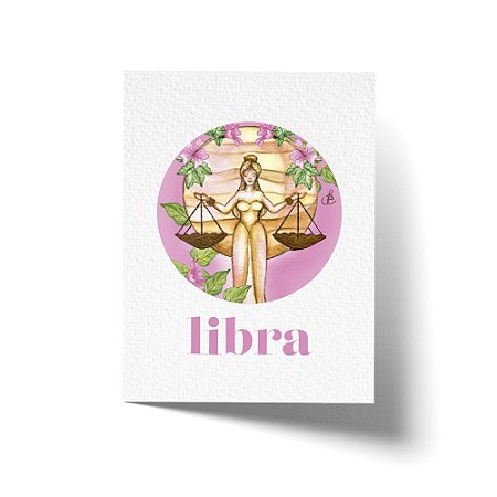 Cartão Comemorativo Signo Libra