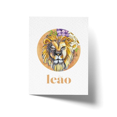 Cartão Comemorativo Signo Leão