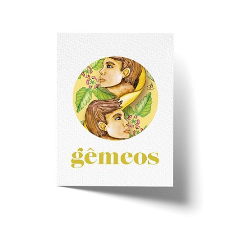 Cartão Comemorativo Signo Gêmeos