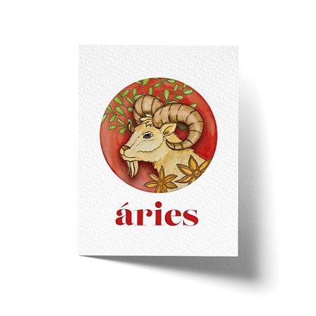 Cartão Comemorativo Signo Áries