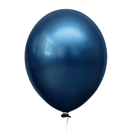 Balão  Latex Alumínio Azul Meia Noite 9'' Happy Day