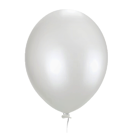 Balão Latex Perolizado Candy  Branco 9'' Happy Day