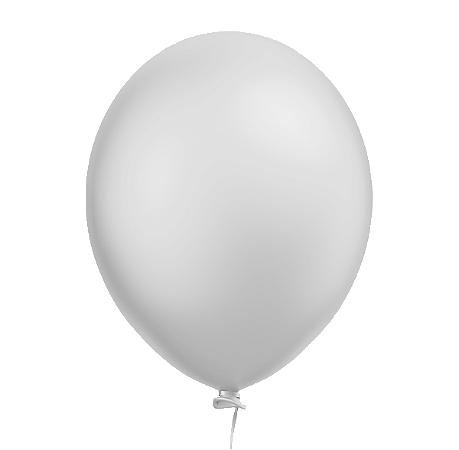 Balão Látex Perolizado Candy Prata 9'' Happy Day