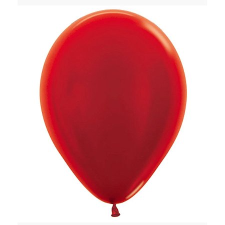 Balão Latex Metal Vermelho 12¨Sempertex