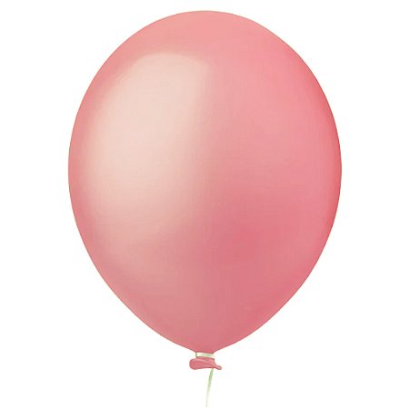 Balão Latex Liso Rosa Chá 5'' Happy Day