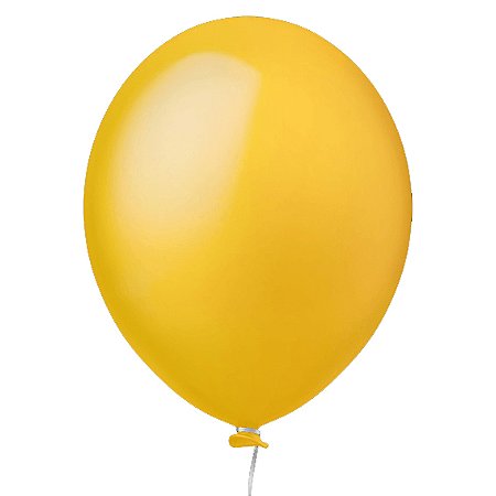 Balão Látex Liso Amarelo Gema 9'' Happy Day