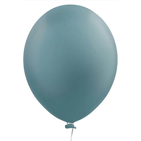 Balão Latex Liso Azul Tiffany 12'' Happy Day