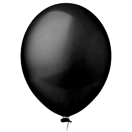 Balão Latex Liso Preto 12'' Happy Day