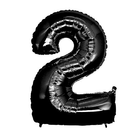 Balão GNR 16" Número 2 Preto
