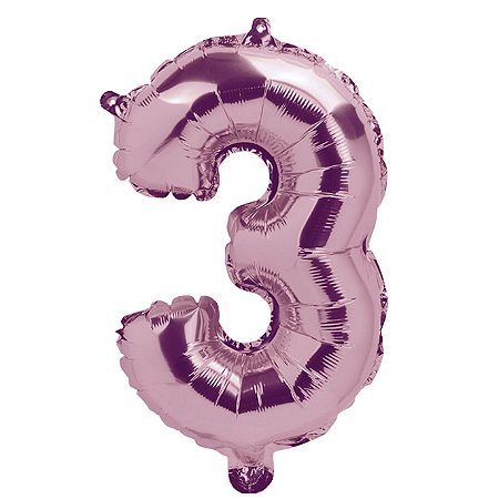Balão GNR 16" Número 3 Rose Gold