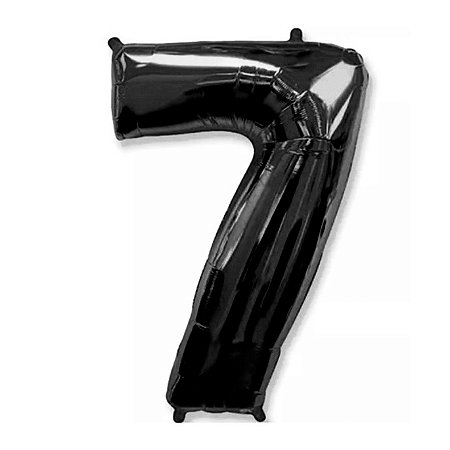 Balão GNR 16" Número 7 Preto