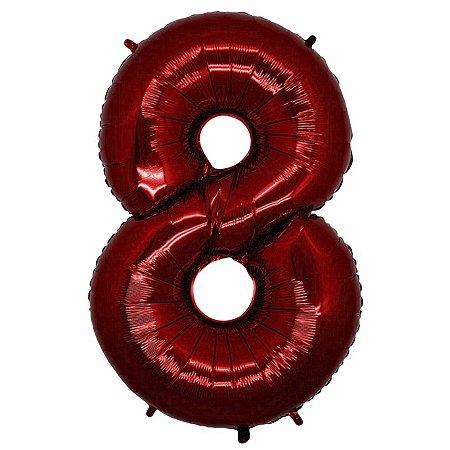 Balão GNR 16" Número 8 Vermelho