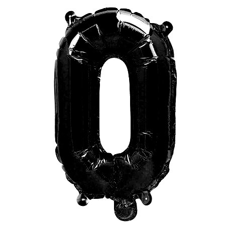 Balão GNR 16" Número 0 Preto
