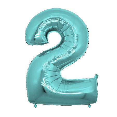 Balão PONTOF 16" Número 2 Azul