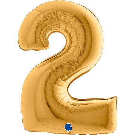 Balão GRABO 40" Número 2 Gold (Ouro)