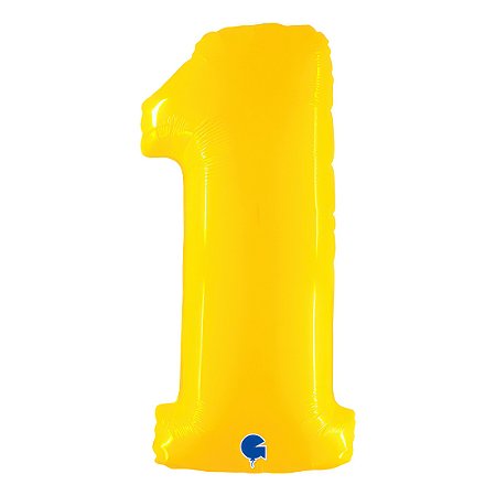 Balão GRABO 40" Número 1 Yellow