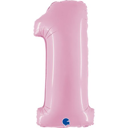 Balão GRABO 40" Número 1 Pastel Pink