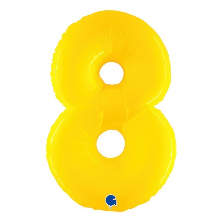 Balão GRABO 40" Número 8 Yellow