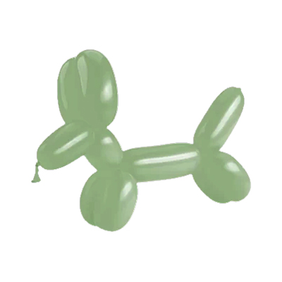 Balão FestBall 260" Canudo Liso Verde Eucalipto