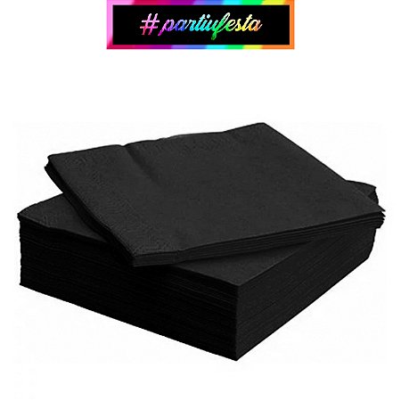 Guardanapo de Papel Preto #partiufesta
