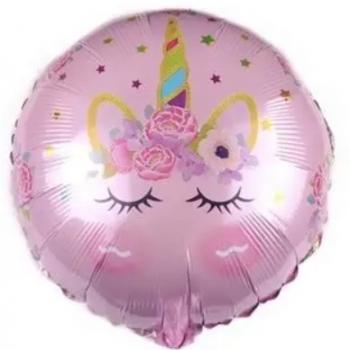 Balão Unicórnio Lilás 18"