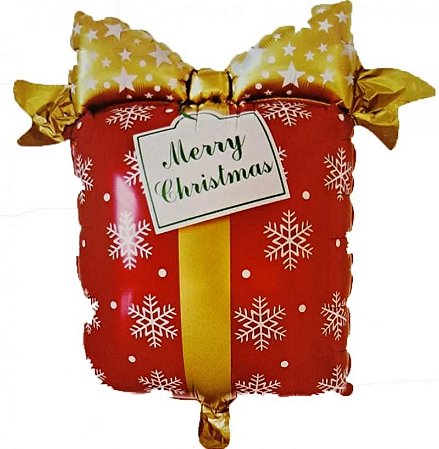 Balão Caixa de Presente Natal