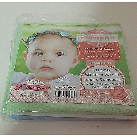 Kit 3 Cueiro Bebê Flanelado liso 100% algodão Parapapi escolha Menino  Menina ou Neutro - Magazine Stock