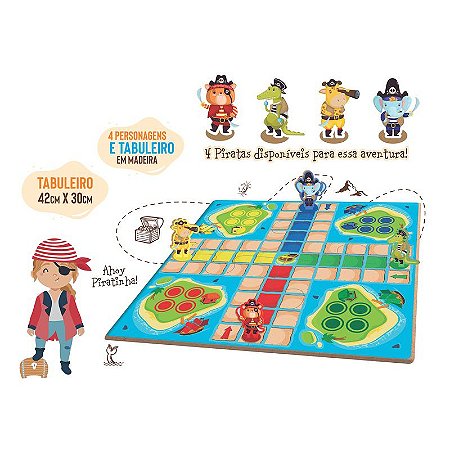 Jogo Ludo Brinquedo Educativo e Pedagógico em MDF - Tralalá 4 Kids