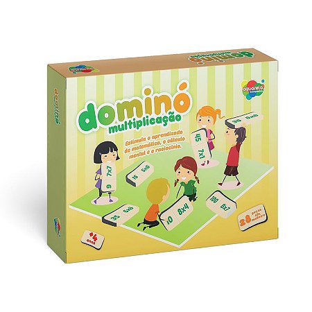 Kit 2 Dominós Educativos Matemática Divisão e Multiplicação Jogo