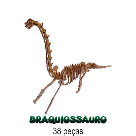 Jogo Dinossauro 3D - quebra-cabeça em madeira reflorestada