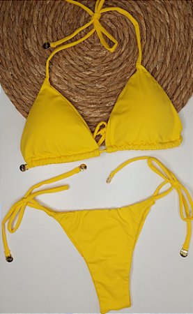 Biquíni cortininha amarelo