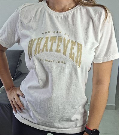 T-shirt Estonada Whatever - OFF White