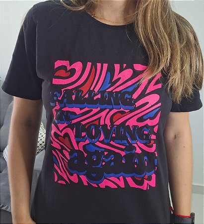 T-shirt Estonada Falling - Preto