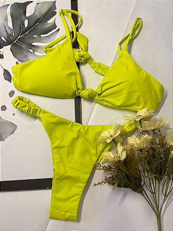 Biquíni Nó verde lima